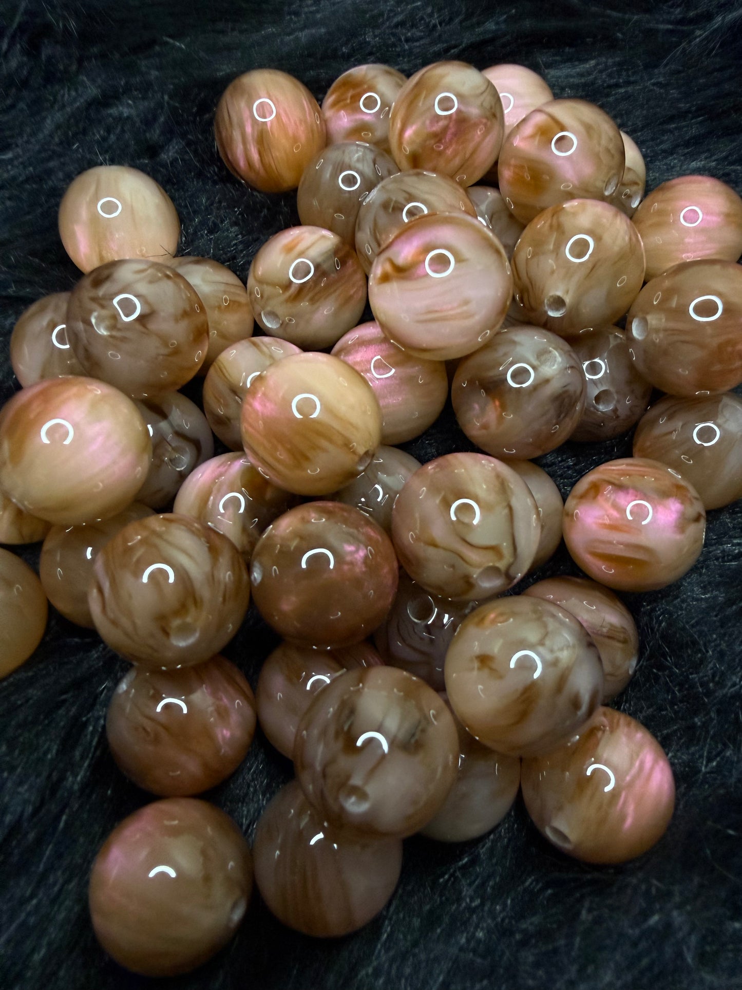 Brown marble w/pink shimmer 2053