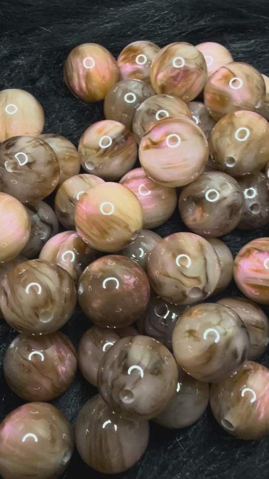 Brown marble w/pink shimmer 2053